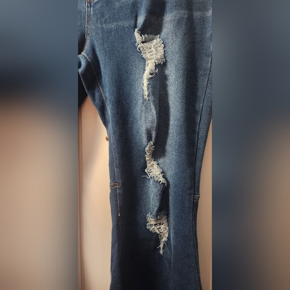 Home Folk Distressed Bell Bottom Jeans Size 20 - Picture 5 of 5
